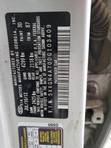 Photo 10 from auction – 2013 KIA OPTIMA EX with VIN 5XXGN4A70DG103409