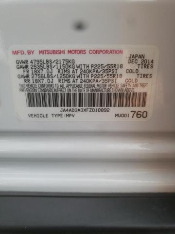 Photo 10 from auction – 2015 MITSUBISHI OUTLANDER with VIN JA4AD3A3XFZ010892