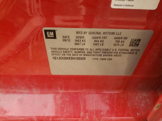 Photo 10 from auction – 2013 CHEVROLET SONIC LT with VIN 1G1JC6SHXD4105928