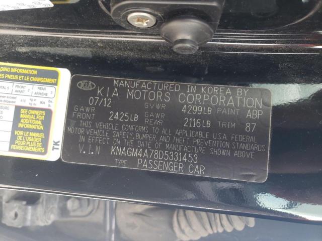 Photo 10 from auction – 2013 KIA OPTIMA LX with VIN KNAGM4A78D5331453