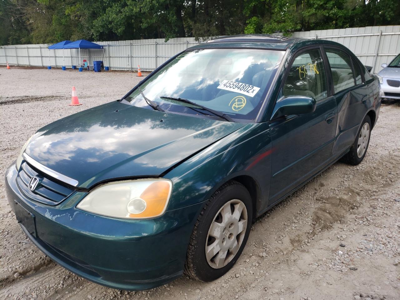 Photo 2 from auction – 2002 HONDA CIVIC EX with VIN 1HGES26772L008230