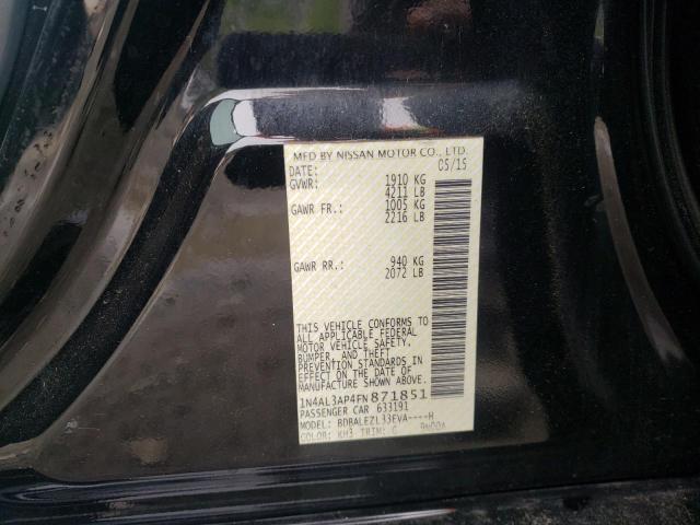 Photo 10 from auction – 2015 NISSAN ALTIMA 2.5 with VIN 1N4AL3AP4FN871851