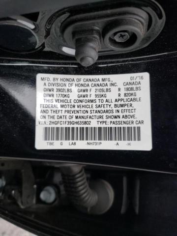 Photo 10 from auction – 2016 HONDA CIVIC EX with VIN 2HGFC1F39GH635802