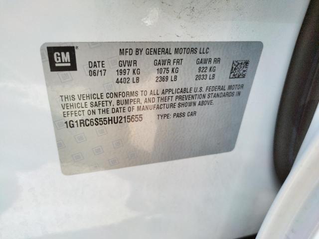 Photo 10 from auction – 2017 CHEVROLET VOLT LT with VIN 1G1RC6S55HU215655