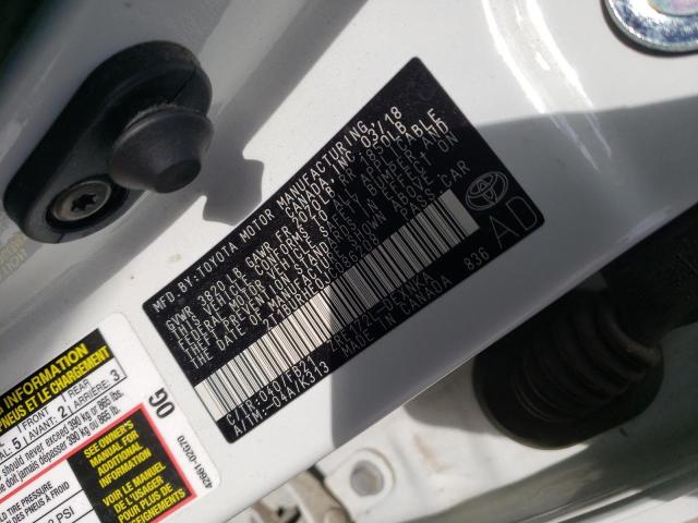 Photo 10 from auction – 2018 TOYOTA COROLLA L with VIN 2T1BURHE0JC086208