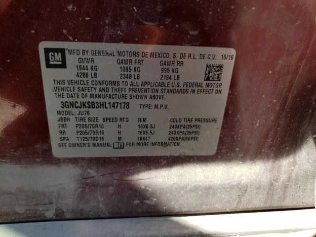 Photo 10 from auction – 2017 CHEVROLET TRAX LS with VIN 3GNCJKSB3HL147178