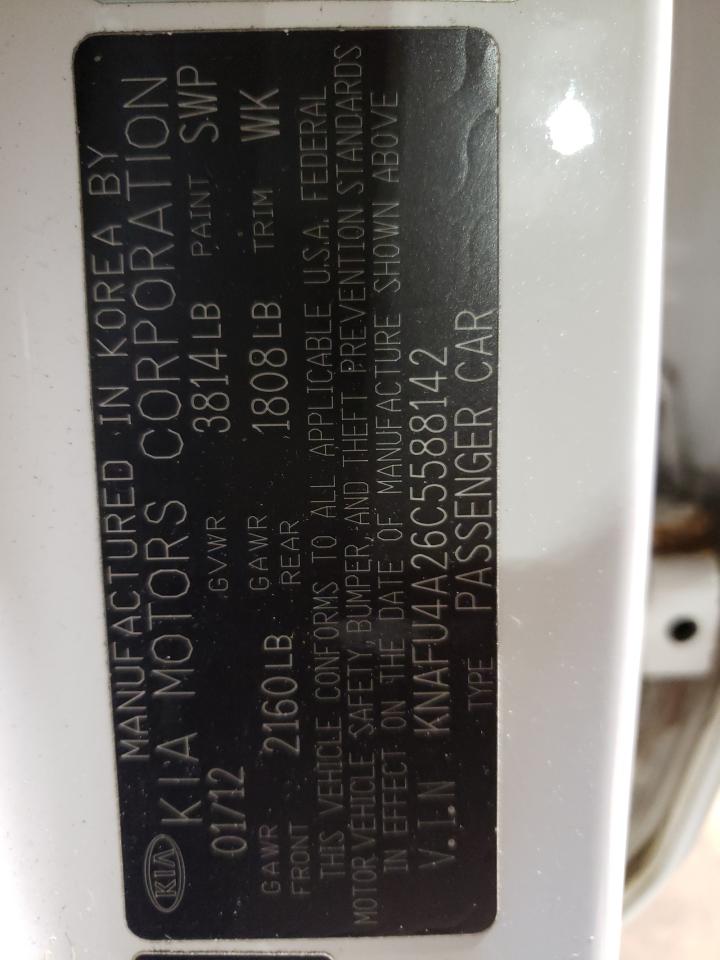 Photo 10 from auction – 2012 KIA FORTE EX with VIN KNAFU4A26C5588142
