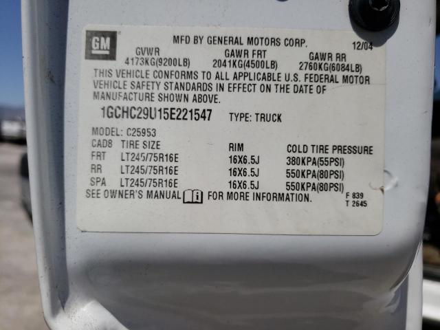Photo 10 from auction – 2005 CHEVROLET SILVERADO with VIN 1GCHC29U15E221547