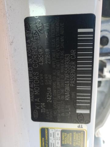 Photo 10 from auction – 2015 KIA OPTIMA LX with VIN KNAGM4A7XF5589363