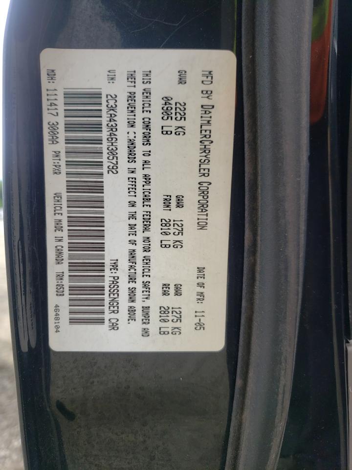 Photo 10 from auction – 2006 CHRYSLER 300 with VIN 2C3KA43R46H305792