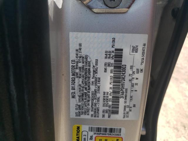 Photo 10 from auction – 2013 FORD FUSION SE with VIN 3FA6P0H97DR243003