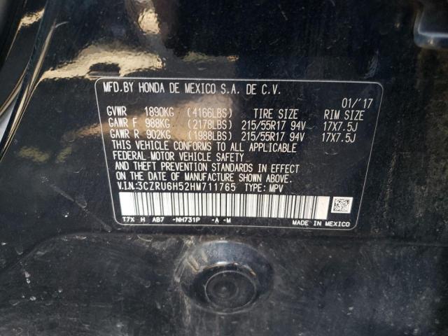 Photo 10 from auction – 2017 HONDA HR-V EX with VIN 3CZRU6H52HM711765