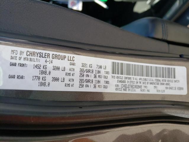 Photo 10 from auction – 2014 DODGE DURANGO LI with VIN 1C4SDJDT0EC452849
