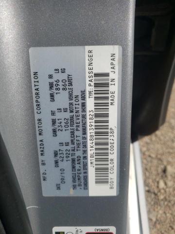 Photo 10 from auction – 2011 MAZDA SPEED 3 with VIN JM1BL1K48B1391823