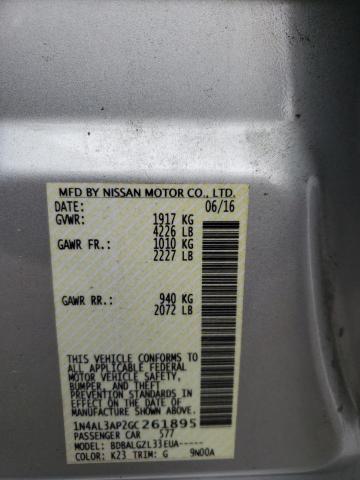 Photo 10 from auction – 2016 NISSAN ALTIMA 2.5 with VIN 1N4AL3AP2GC261895