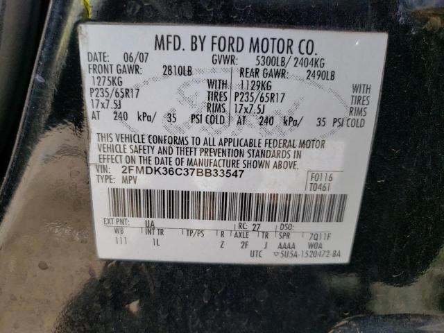 Photo 10 from auction – 2007 FORD EDGE SE with VIN 2FMDK36C37BB33547