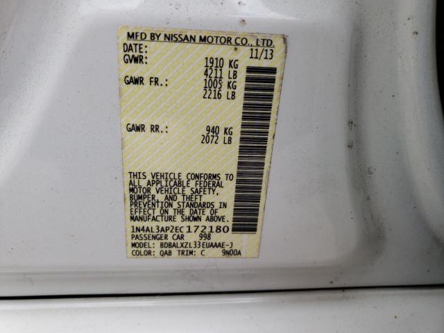 Photo 10 from auction – 2014 NISSAN ALTIMA 2.5 with VIN 1N4AL3AP2EC172180
