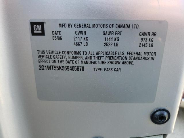 Photo 10 from auction – 2006 CHEVROLET IMPALA LT with VIN 2G1WT55K569405870