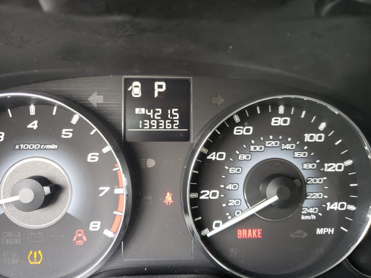 Photo 8 from auction – 2010 SUBARU LEGACY 2.5 with VIN 4S3BMBF61A3211633