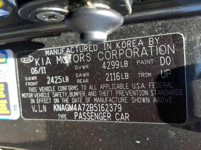 Photo 10 from auction – 2011 KIA OPTIMA LX with VIN KNAGM4A72B5162379