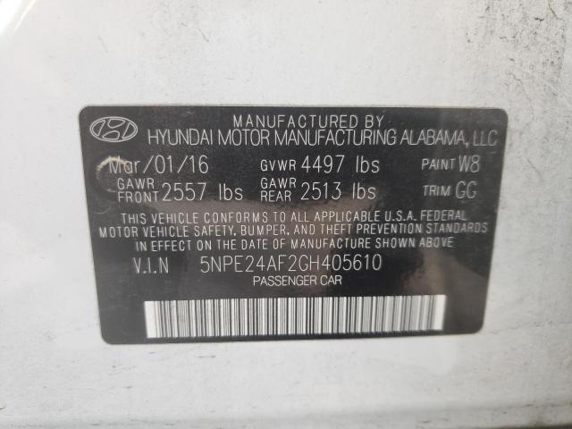 Photo 10 from auction – 2016 HYUNDAI SONATA SE with VIN 5NPE24AF2GH405610