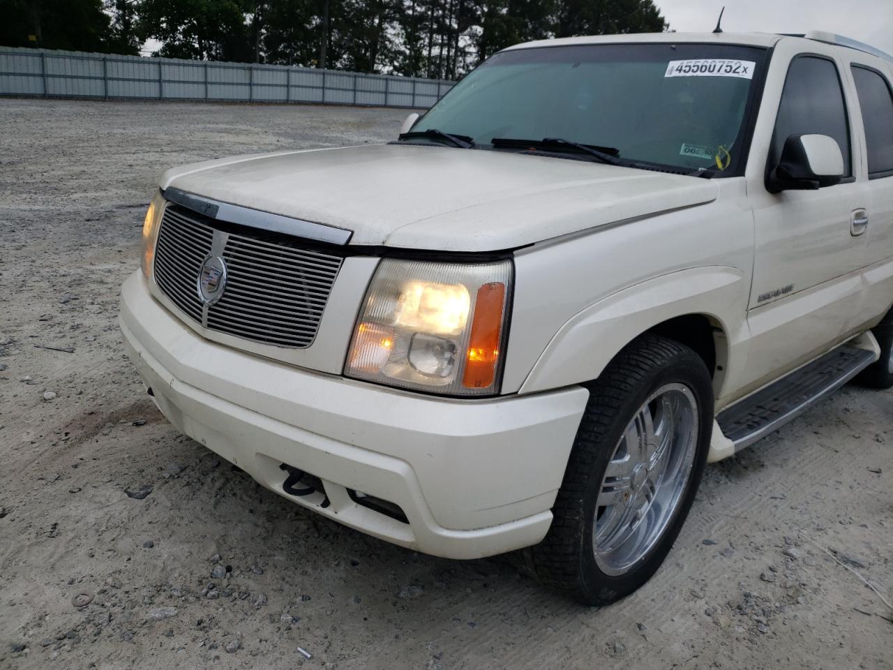 Photo 9 from auction – 2002 CADILLAC ESCALADE L with VIN 1GYEC63T82R159914