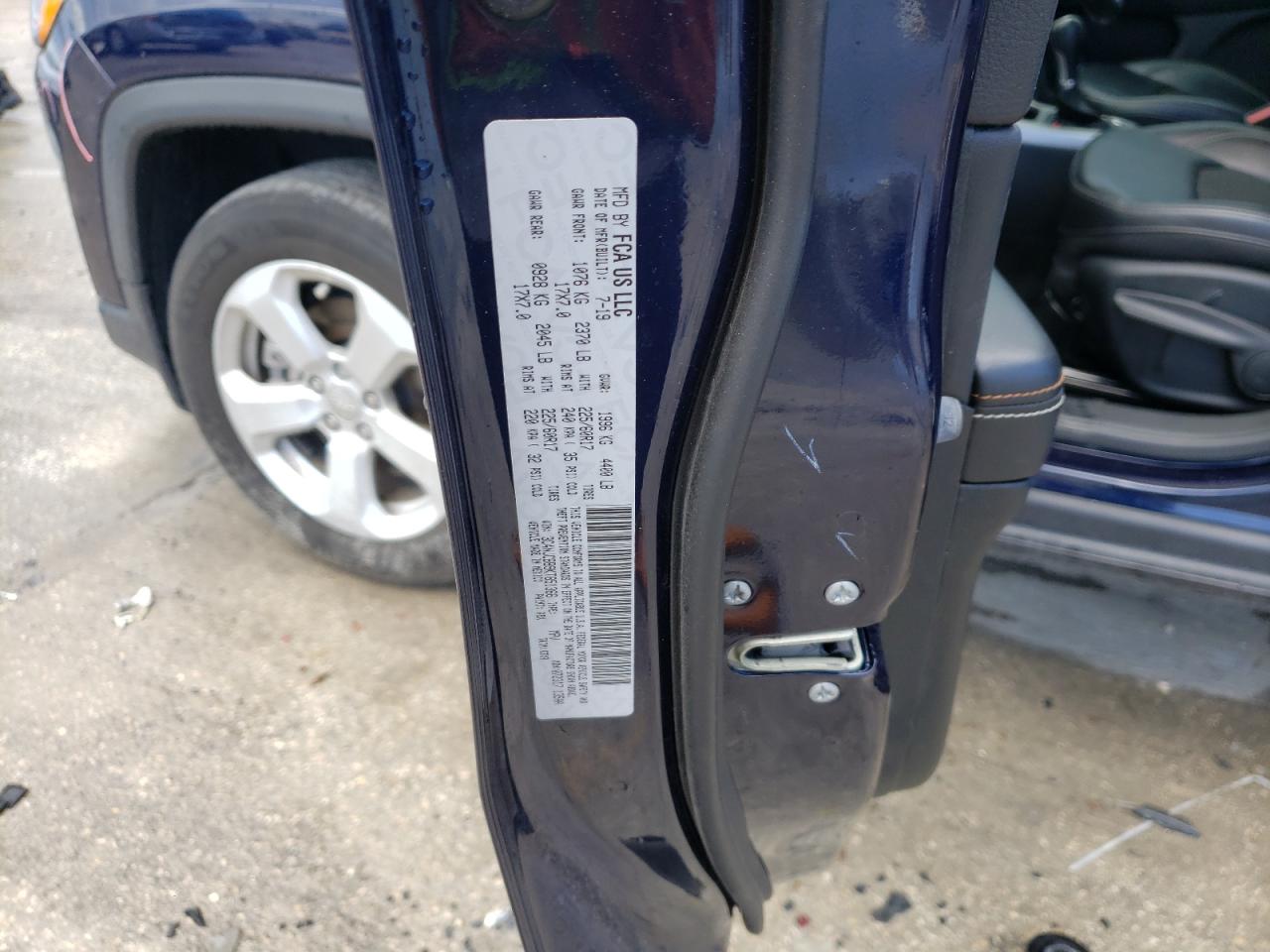 Photo 10 from auction – 2019 JEEP COMPASS LA with VIN 3C4NJCBB9KT851366