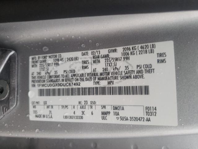 Photo 10 from auction – 2013 FORD ESCAPE SE with VIN 1FMCU0GX0DUC67492