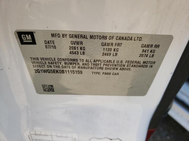 Photo 10 from auction – 2011 CHEVROLET IMPALA with VIN 2G1WG5EK0B1115159