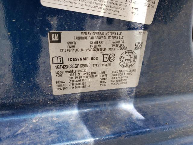 Photo 10 from auction – 2016 GMC SIERRA K35 with VIN 1GT42XC85GF139070