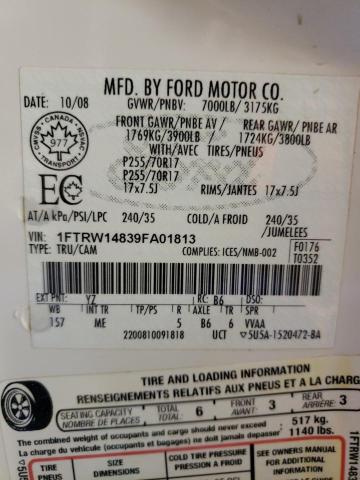 Photo 10 from auction – 2009 FORD F150 SUPER with VIN 1FTRW14839FA01813