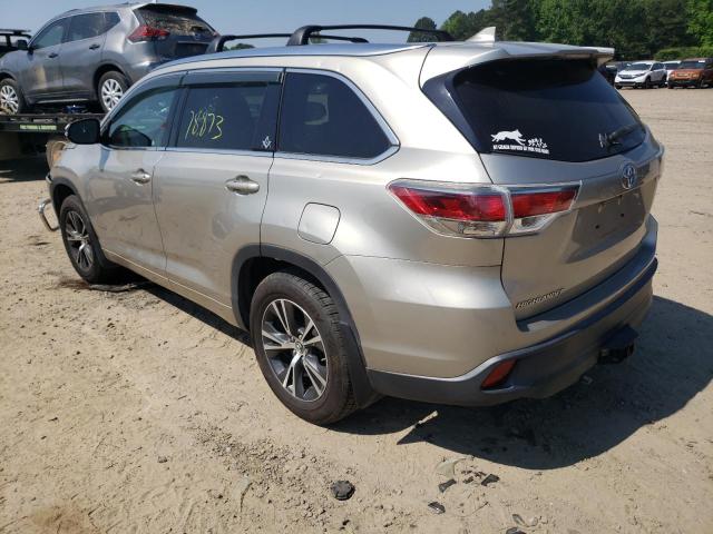 Photo 3 from auction – 2016 TOYOTA HIGHLANDER with VIN 5TDJKRFH4GS287785