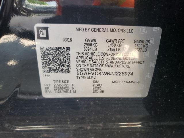 Photo 10 from auction – 2018 BUICK ENCLAVE AV with VIN 5GAEVCKW6JJ228074