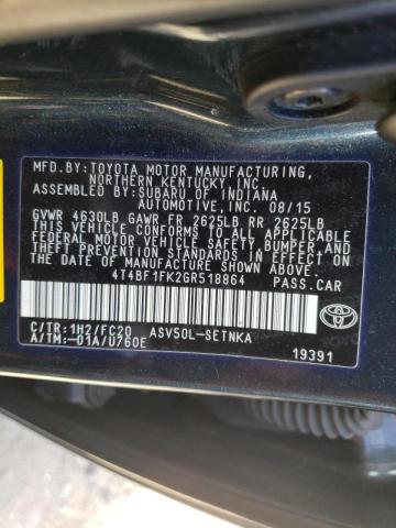 Photo 10 from auction – 2016 TOYOTA CAMRY LE with VIN 4T4BF1FK2GR518864