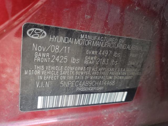 Photo 10 from auction – 2012 HYUNDAI SONATA SE with VIN 5NPEC4AB9CH414468