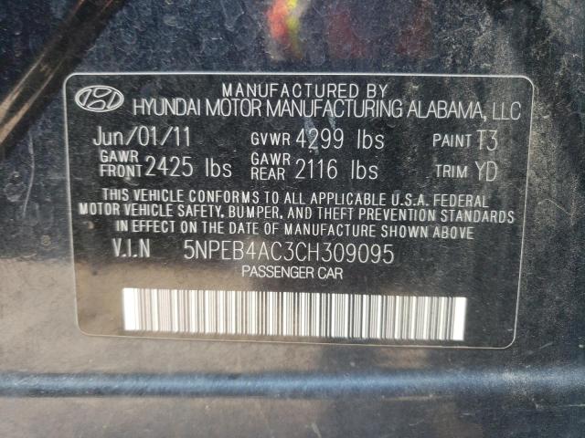 Photo 10 from auction – 2012 HYUNDAI SONATA GLS with VIN 5NPEB4AC3CH309095