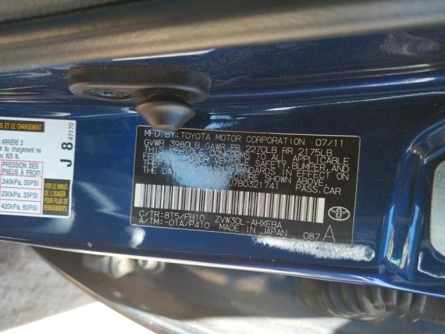 Photo 10 from auction – 2011 TOYOTA PRIUS with VIN JTDKN3DU7B0321741