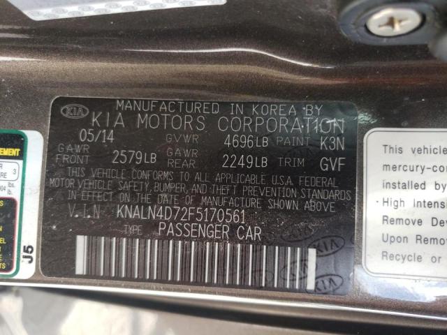 Photo 10 from auction – 2015 KIA CADENZA PR with VIN KNALN4D72F5170561