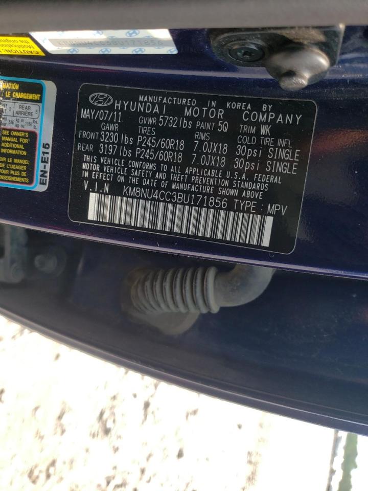 Photo 10 from auction – 2011 HYUNDAI VERACRUZ G with VIN KM8NU4CC3BU171856