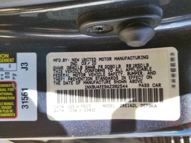 Photo 10 from auction – 2010 TOYOTA COROLLA BA with VIN 1NXBU4EE9AZ382544