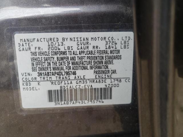 Photo 10 from auction – 2013 NISSAN SENTRA with VIN 3N1AB7AP4DL795746
