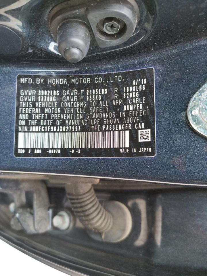 Photo 10 from auction – 2018 HONDA CIVIC TOUR with VIN JHMFC1F96JX027997