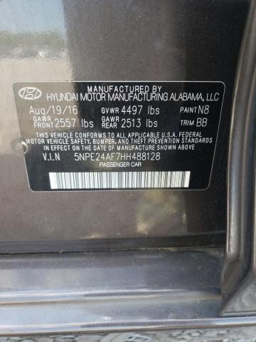 Photo 10 from auction – 2017 HYUNDAI SONATA SE with VIN 5NPE24AF7HH488128