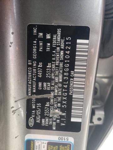 Photo 10 from auction – 2016 KIA OPTIMA LX with VIN 5XXGT4L38GG104215