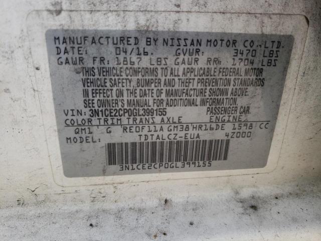 Photo 10 from auction – 2016 NISSAN VERSA NOTE with VIN 3N1CE2CP0GL399155