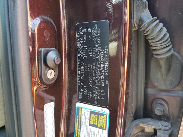 Photo 10 from auction – 2011 KIA OPTIMA LX with VIN KNAGM4A77B5127787