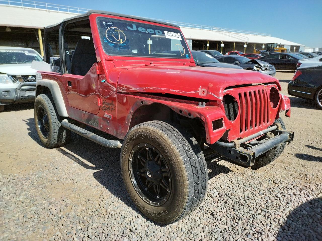 JEEP WRANGLER / 2002 with VIN 1J4FA49SX2P710272 - Photo from auction