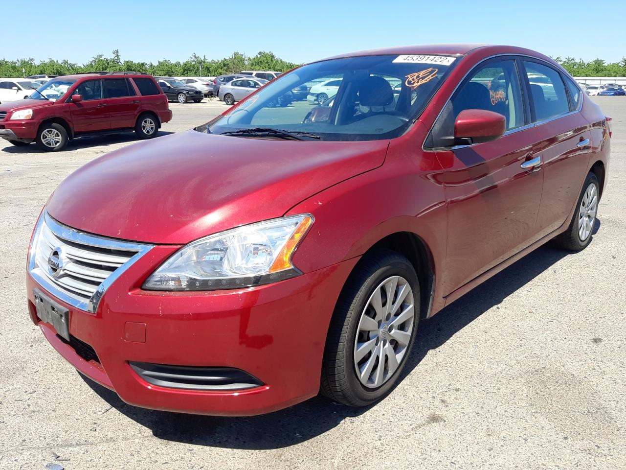 Photo 2 from auction – 2015 NISSAN SENTRA S with VIN 3N1AB7AP3FL664147