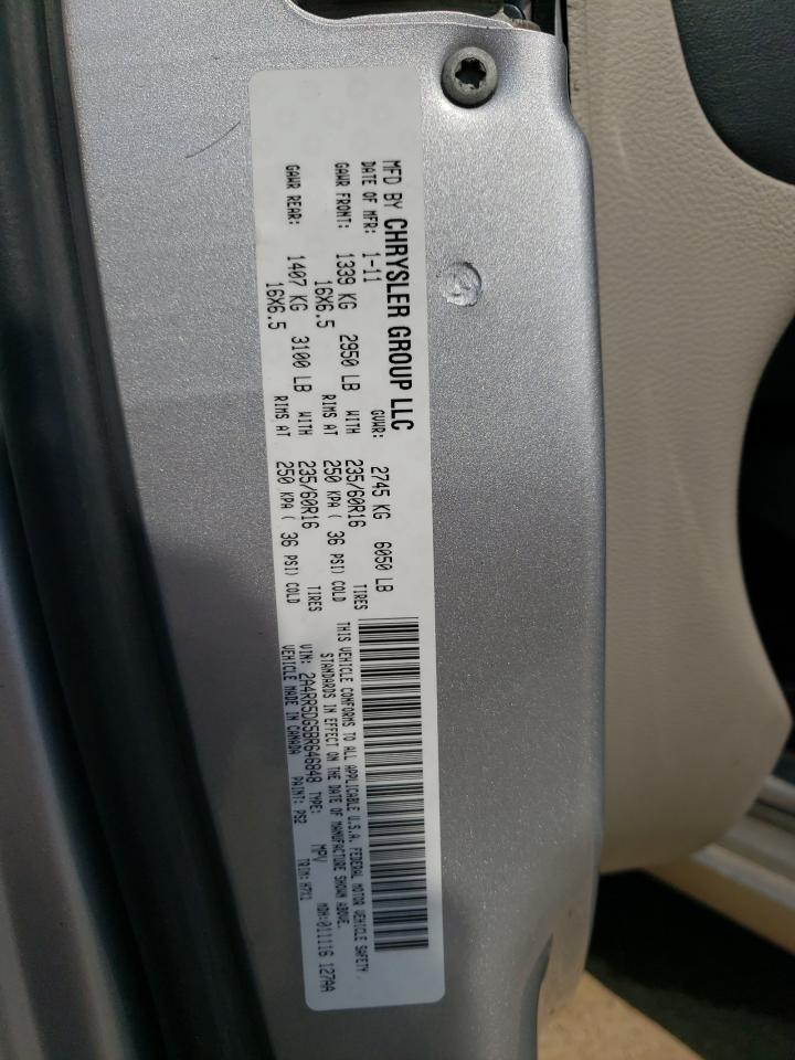 Photo 10 from auction – 2011 CHRYSLER TOWN & COU with VIN 2A4RR5DG5BR646848
