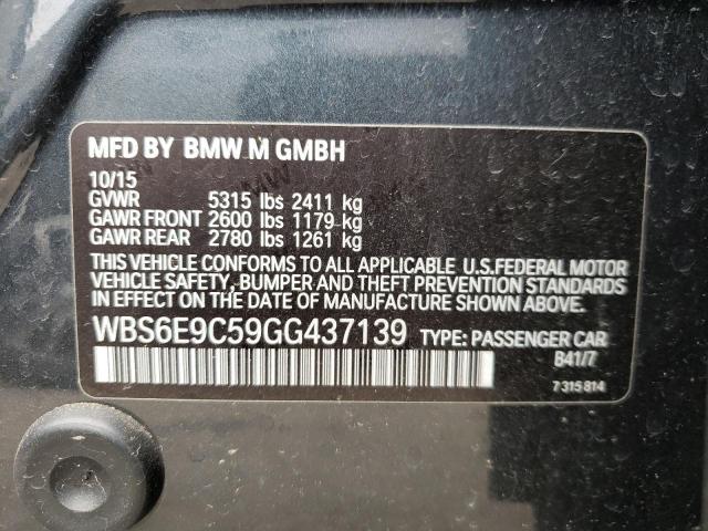 Photo 10 from auction – 2016 BMW M6 GRAN CO with VIN WBS6E9C59GG437139